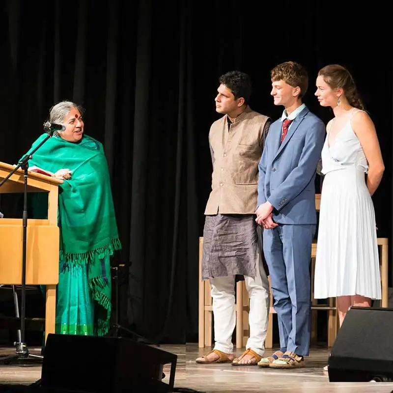 Award ceremony of the OWA Grand Prix 2017: Vandana Shiva delivers the laudation for the United World Colleges.